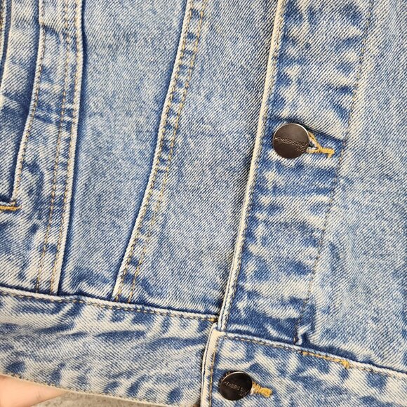Members Only X Nickelodeon Trucker Denim Jacket 90’s Mens Size Small Blue Jeans - Picture 6 of 12